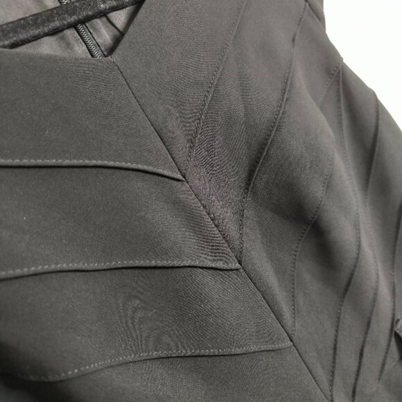 Karen Millen Designer Quiet Luxury Preppy Pleated Geometric Business Dress 10 - Picture 3 of 11